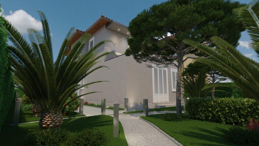 esterni render villa